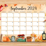 Editable September 2024 Calendar, Beautiful & Cozy Fall Autumn |  Calendar 2024