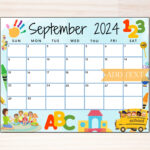 Editable September 2024 Calendar, Printable School Calendar With |  Calendar 2024