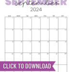 Free 2024 Monthly Calendar Printable Templates   The Incremental Mama | September Free Printable Calendar 2024 Mlk Day