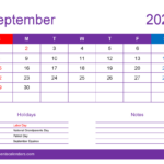 Free Printable 2024 Monthly Calendar With Holidays | September Waterproof Calendar 2024