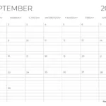 Free Printable & Fillable September Calendar 2024 | September 2024 Calendar With Lines