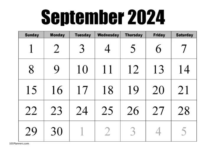 Show Me The Calendar For September 2024 | Calendar 2024