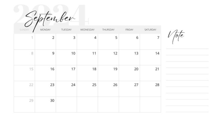 Blank Calendar September 2024 Printable | Calendar 2024