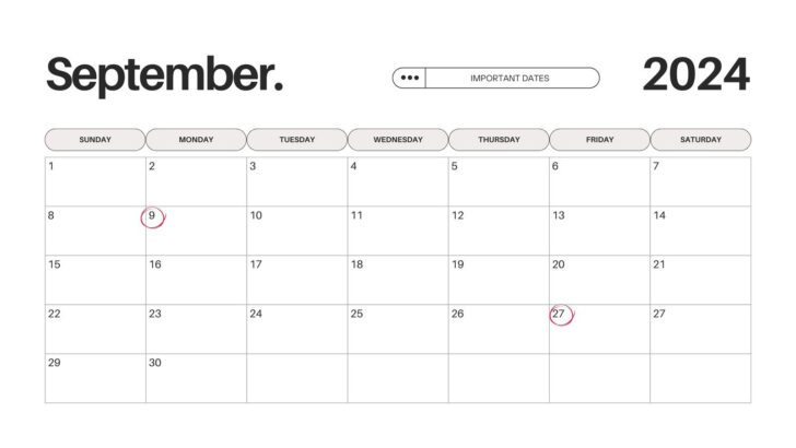 September Calendar 2024 Editable | Calendar 2024