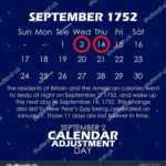 Illustration Calendar Year 1752 September Bold Stock Vector | 1752 Calendar September Month