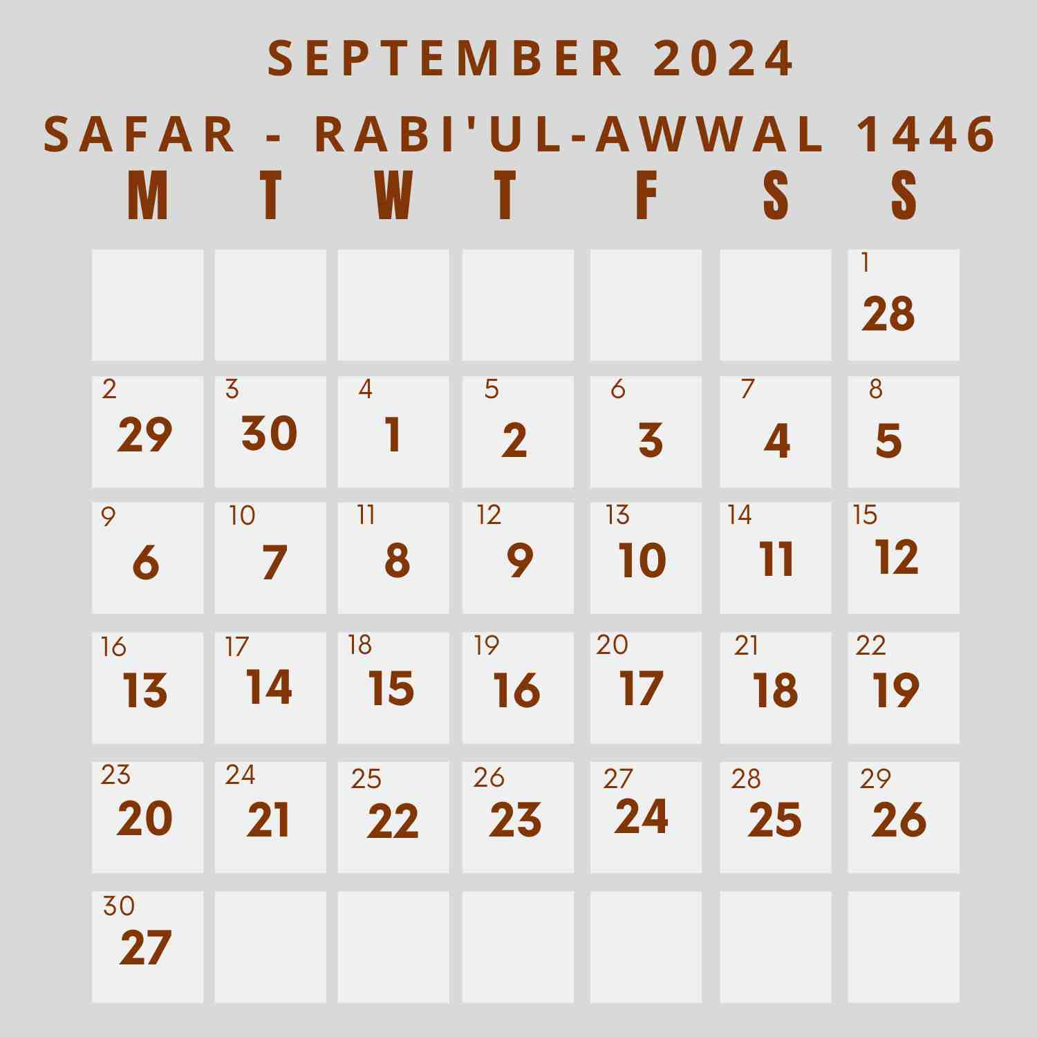 Islamic Calendar 2024 - Khwajadarbar | Calendar 2024