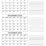 October To December 2024 Calendar (Q4)   Calendarkart | Calendar 2024 September October November December