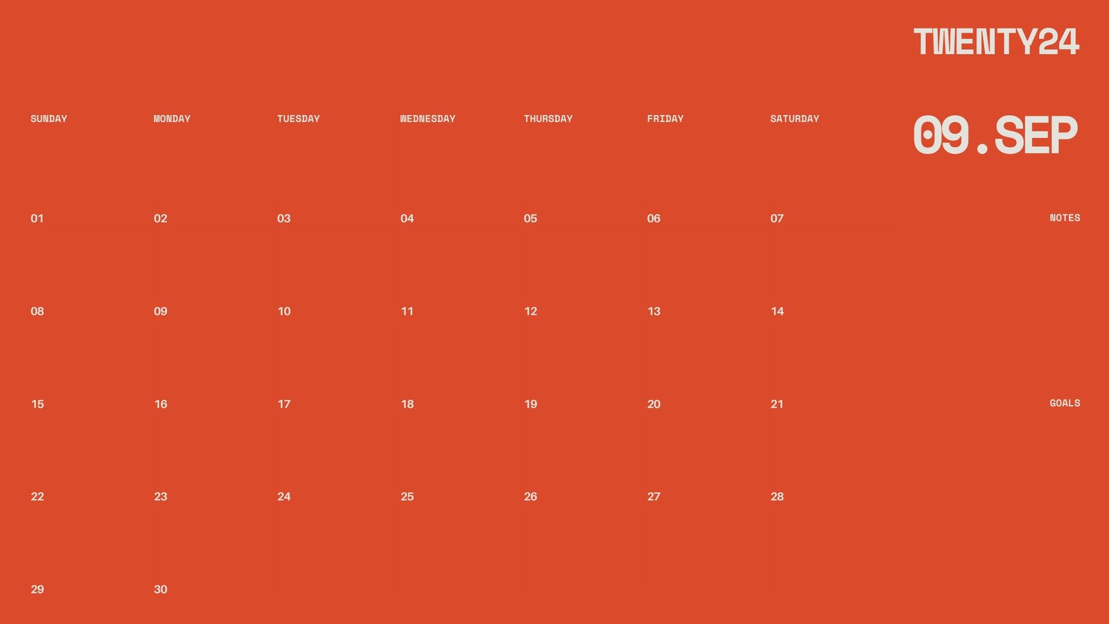 Page 2 - Free Printable September 2024 Calendar Templates | Canva | September 2024 Calendar Theme Ideas