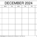 Printable December 2024 Calendar Templates With Holidays | Type Calendar September 2024