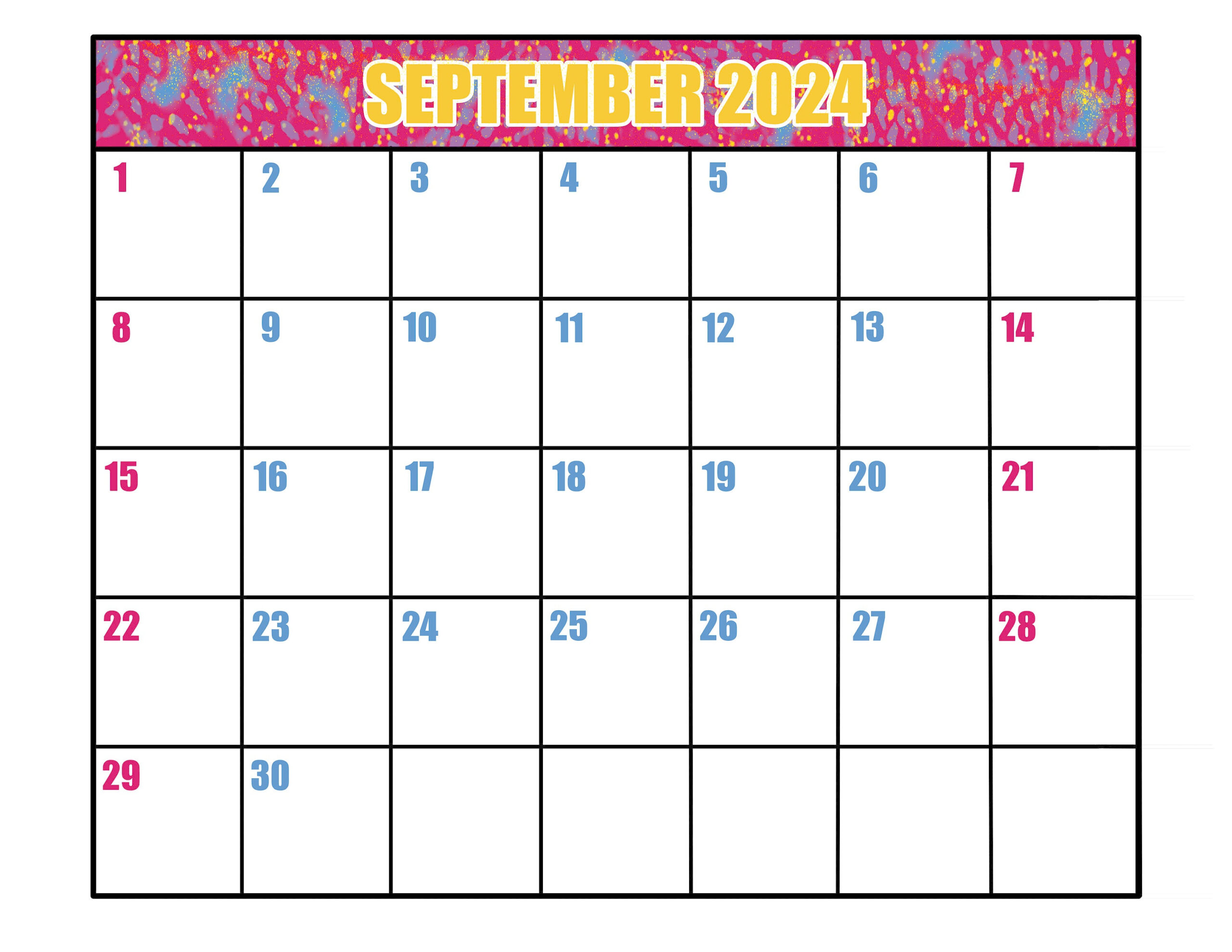 Printable September 2024 Calendar - Etsy | September Waterproof Calendar 2024