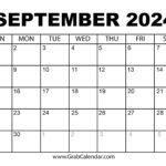 Printable September 2024 Calendar | How Many Days In September 2024 Calendar