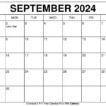 Printable September 2024 Calendar Templates With Holidays | Activity Calendar For September 2024