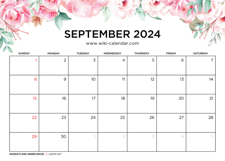 Weather Calendar for September 2024 | Calendar 2024