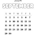 September 2024 Calendar   20 Cute & Free Printables | Saturdaygift |  Calendar 2024