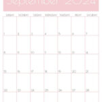 September 2024 Calendar   20 Cute & Free Printables | Saturdaygift |  Calendar 2024