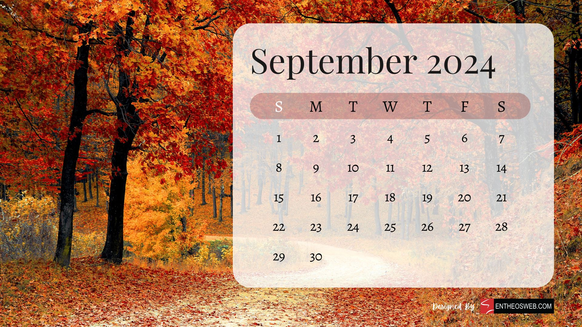 September 2024 Calendar Desktop Wallpaper Backgrounds | Entheosweb | Calendar 2024