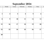 September 2024 Calendar | Free Printable Pdf, Xls And Png |  Calendar 2024