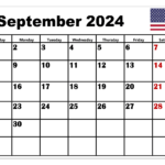 September 2024 Calendar Printable Pdf With Holidays | 2024 September Calendar With Holidays