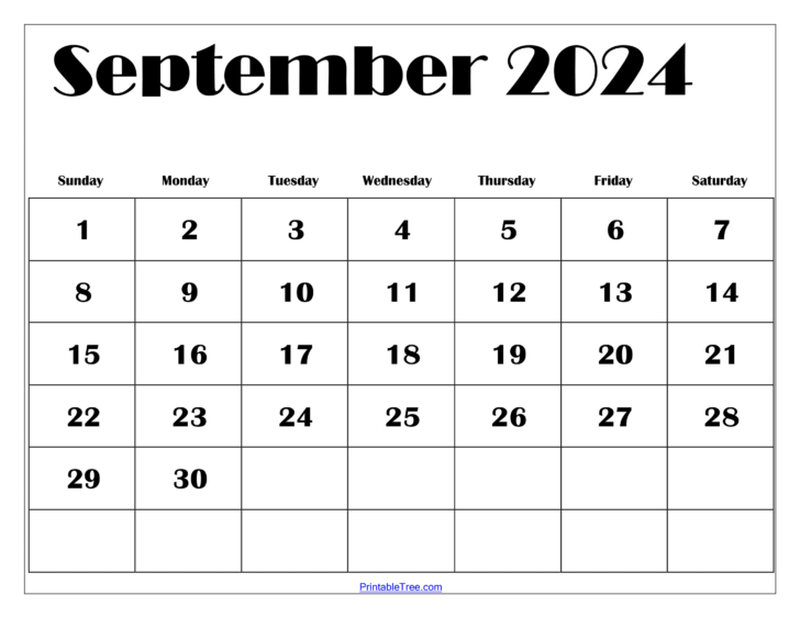 September 2024 Calendar Page Printable | Calendar 2024