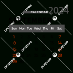 September 2024 Calendar Simple, Two Thousand And Twenty Four | September 2024 Calendar Png Transparent