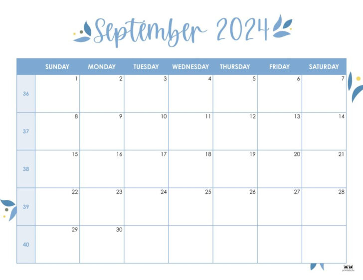 Editable September Calendar 2024 | Calendar 2024