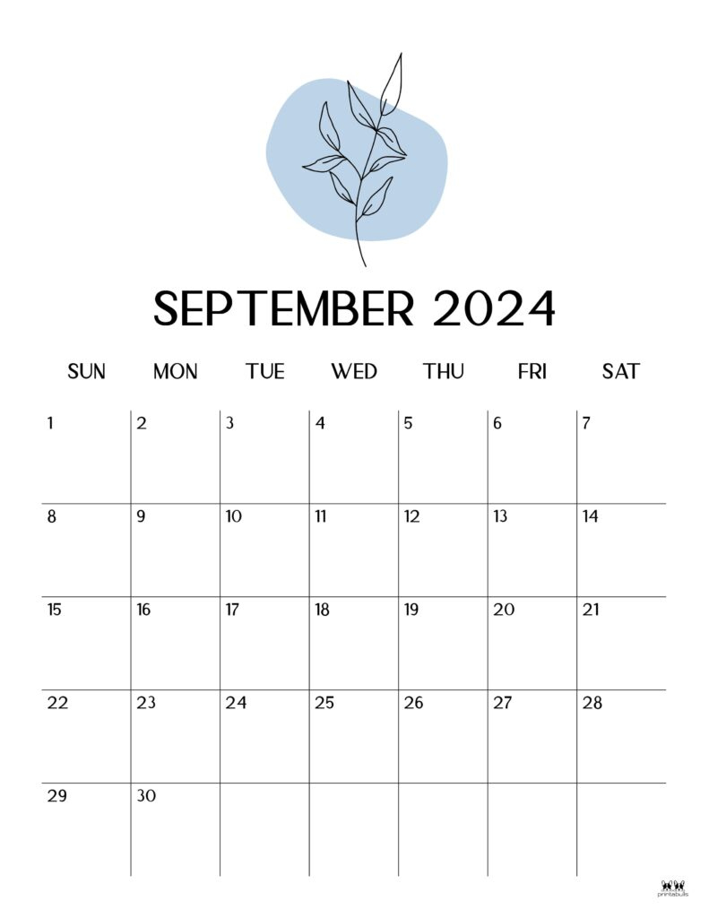 September 2024 Calendars - 50 Free Printables | Printabulls | September 2024 Calendar Printable Vertical