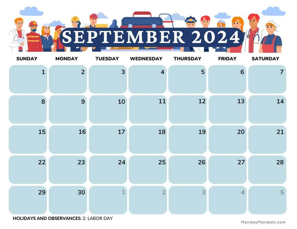 September 2024 Calendars (52 Free Pdf Printables) | Calendar 2024