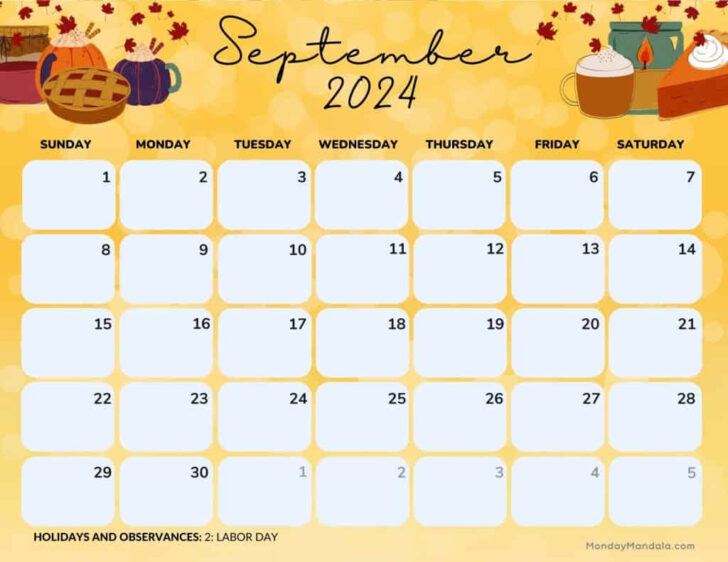 Cute September 2024 Calendar Printable | Calendar 2024