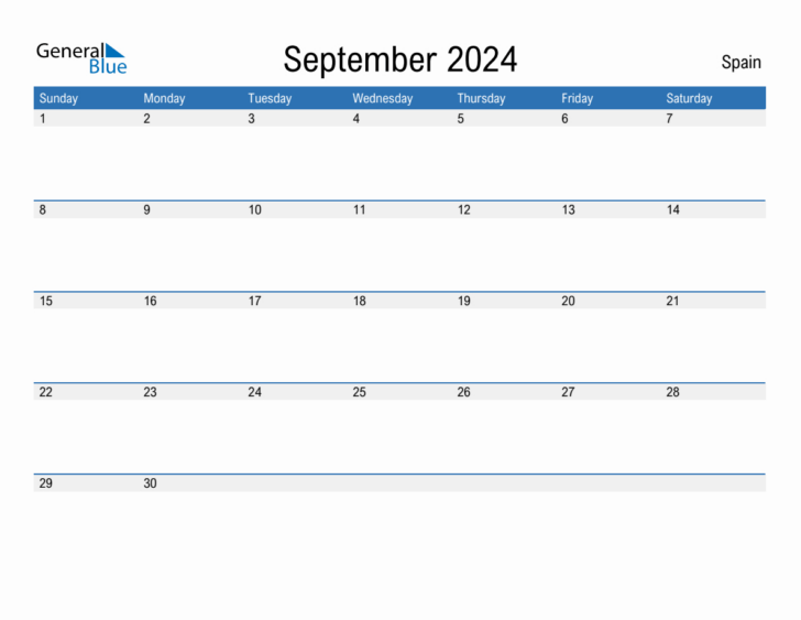 September 2024 Calendar in Spanish | Calendar 2024