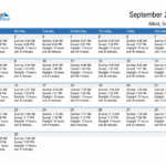 September 2024 Sunrise And Sunset Calendar For Alfeld (Pdf, Excel |  Calendar 2024