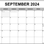 September 2024 With Holidays Calendar | September 2024 Calendar Canada