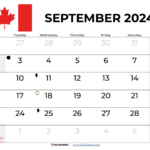 September Calendar 2024 Canada | September 2024 Calendar Canada