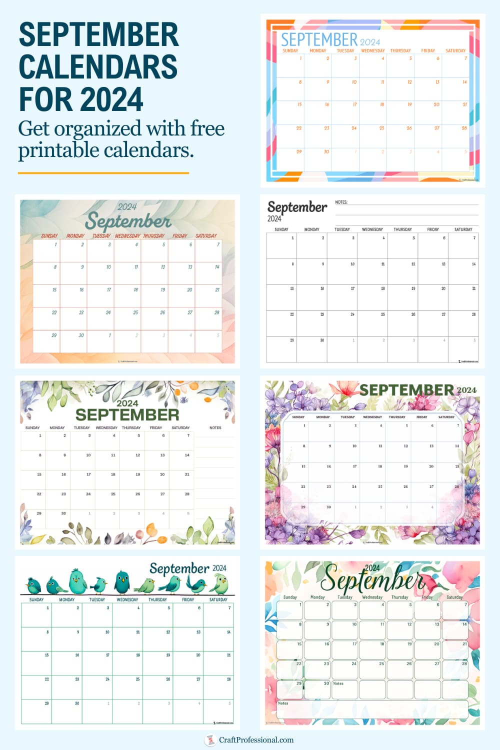 September Calendars - Get Organized With Free Printables For 2024 | Weather Calendar for September 2024