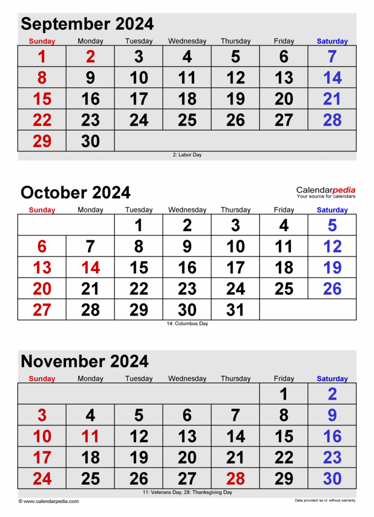 Calendar of September and October 2024 | Calendar 2024