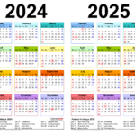 2024 2025 Two Year Calendar   Free Printable Pdf Templates | October 2024 To June 2025 Calendar