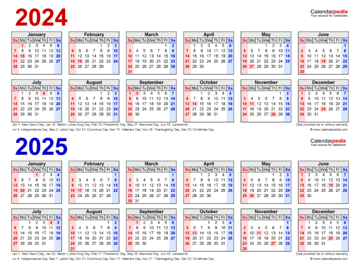 October 2024 to September 2025 Calendar | Calendar 2024