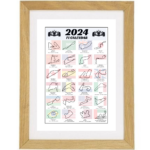 2024 Formula 1 Print Calendar Circuit Poster F1 Track Racing Wall |  Calendar 2024