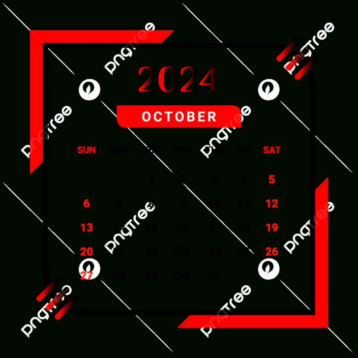 October 2024 Calendar Png | Calendar 2024