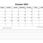 2024 Printable October Calendar With Space For Appointments |  Calendar 2024