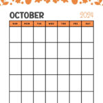 38 Printable October 2024 Calendars | Free Pdf – Calendarkart |  Calendar 2024