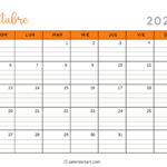 38 Printable October 2024 Calendars | Free Pdf   Calendarkart | October 2024 Calendar Printable With Lines