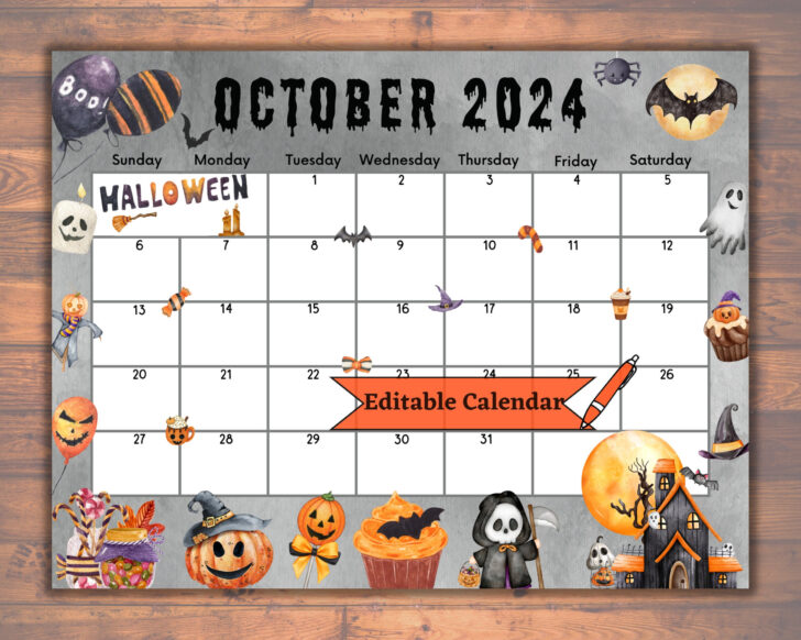 October 2024 Calendar Halloween | Calendar 2024