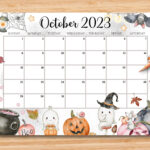 Editable October 2024 Calendar, Cute Spooky Halloween 2024 Planner | October 2024 Calendar Spooky