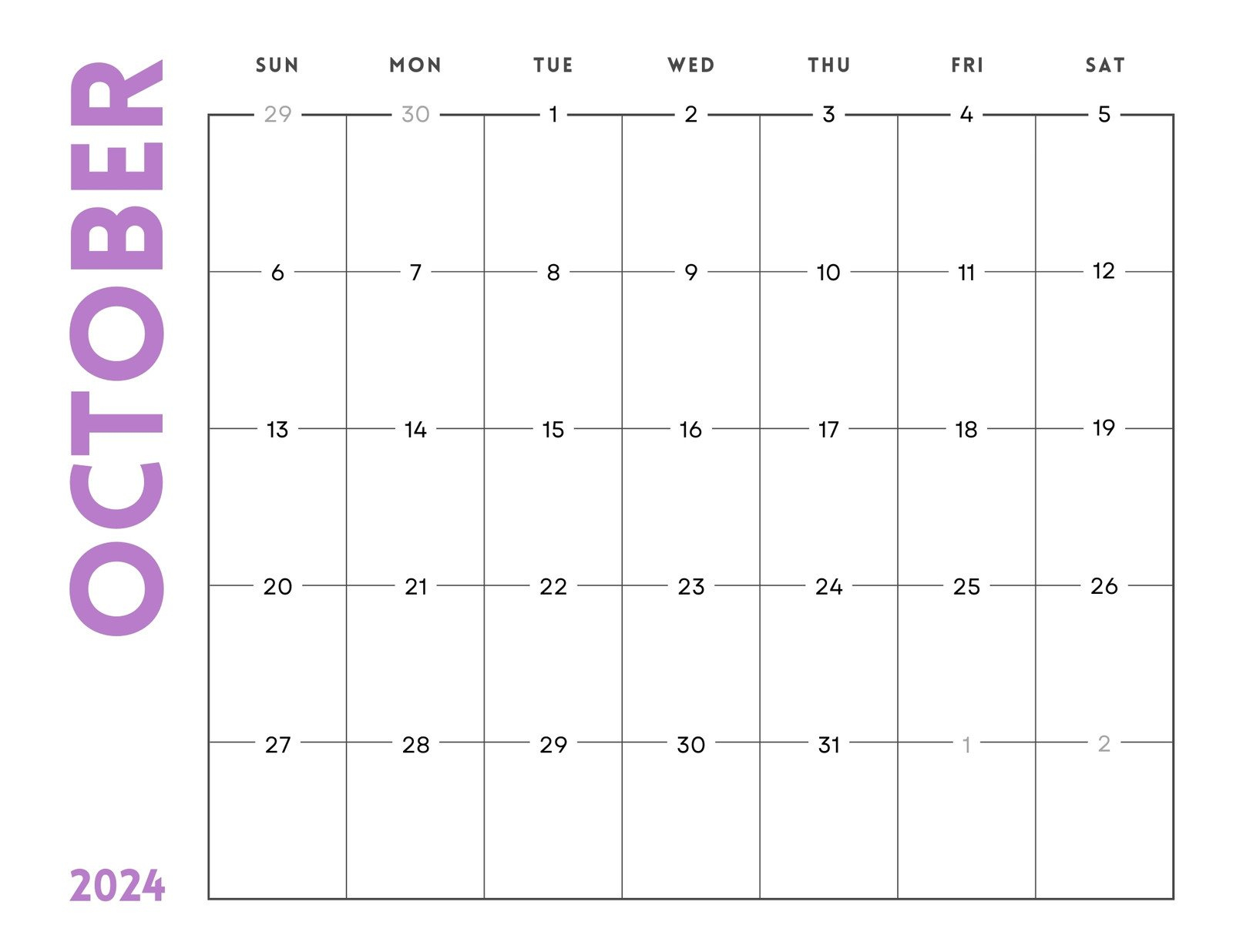 Free And Customizable October Templates | Calendar 2024