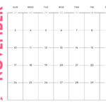 Free And Printable November 2024 Calendar Templates | Canva | October November Calendar 2024 Printable