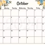 Free Printable & Fillable October Calendars 2024 | Calendar October 2024 Printable