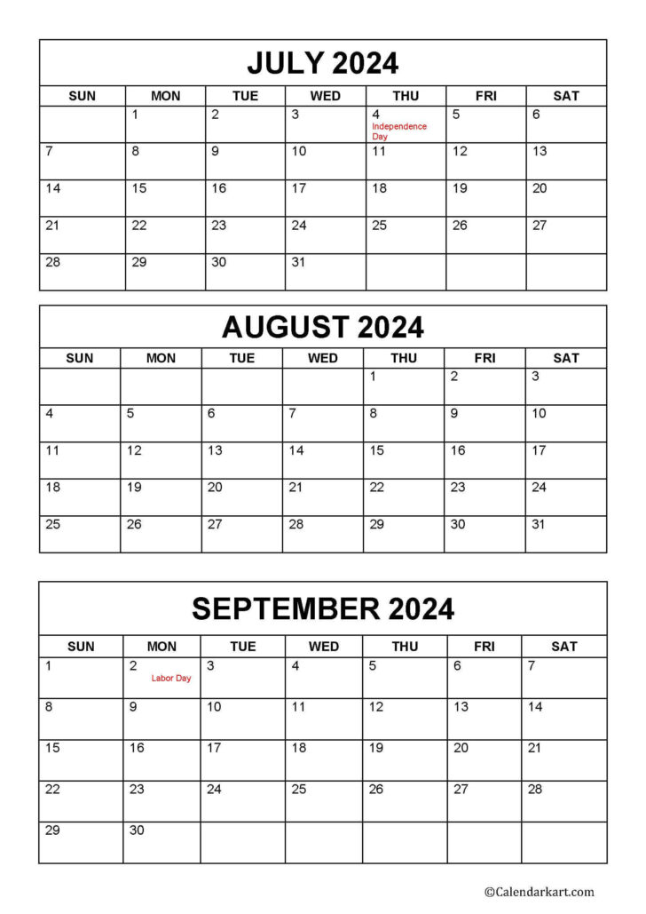 July August September October Calendar 2024 | Calendar 2024