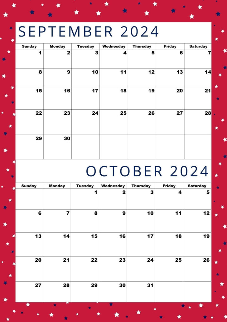 September-October 2024 Calendar Printable | Calendar 2024