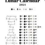 Moon Phase Calendar   Cute & Free Printable 2024 Lunar Calendar | October 2024 Calendar With Moon Phases