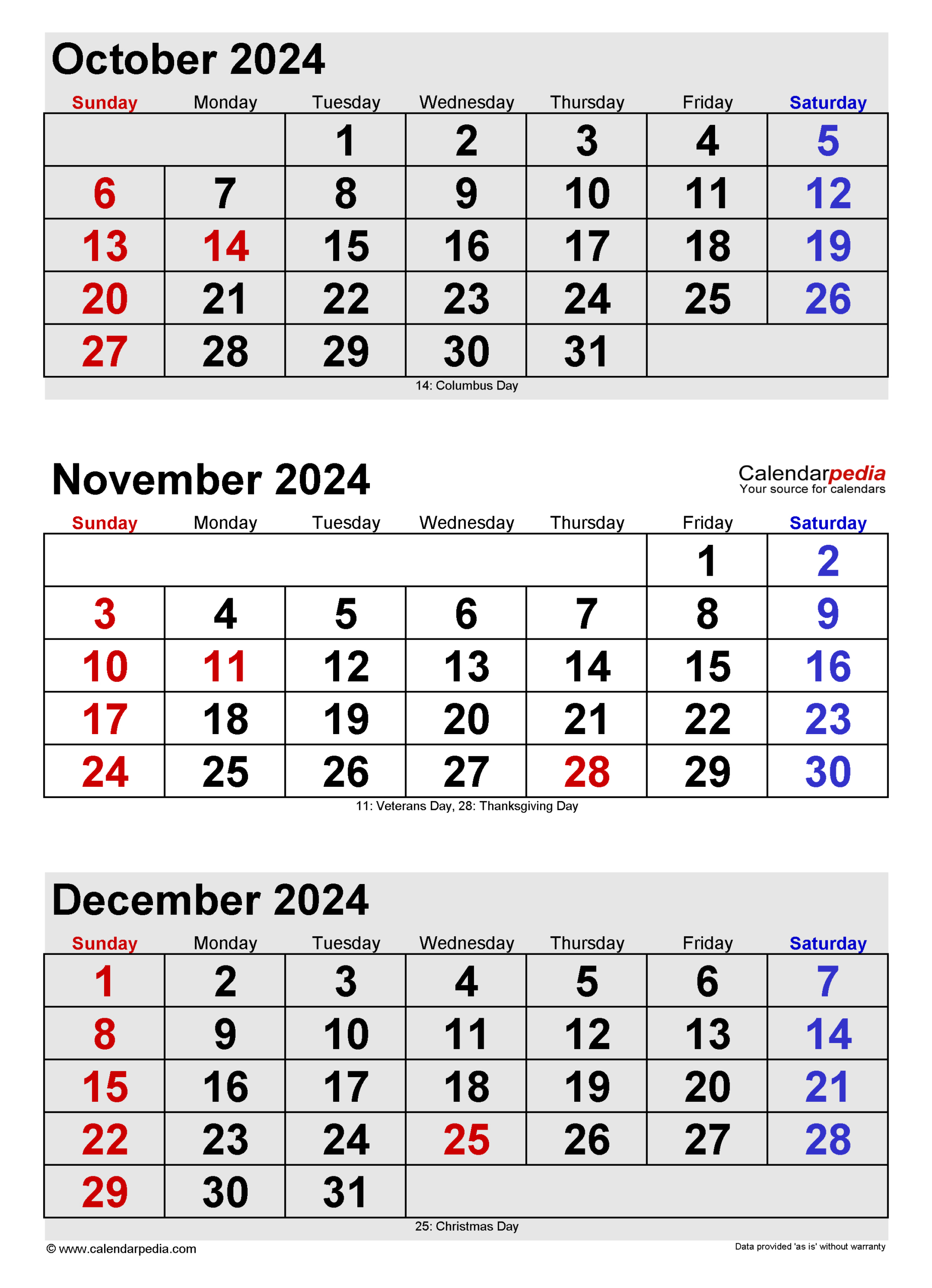 November 2024 Calendar | Templates For Word, Excel And Pdf | Calendar October November 2024 Printable